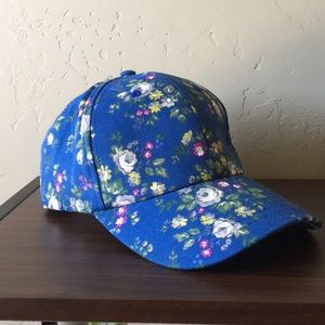 Floral print baseball cap